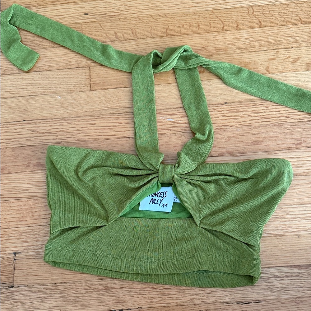 Princess Polly Olive Green Crop Top